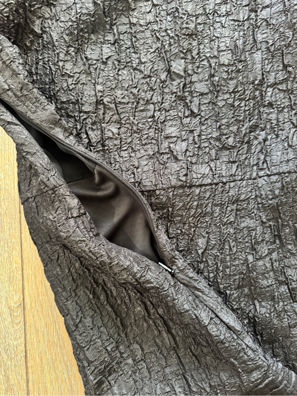 Zara Textured Ruffled Puff Sleeve Mini Dress - Picture 4 of 5
